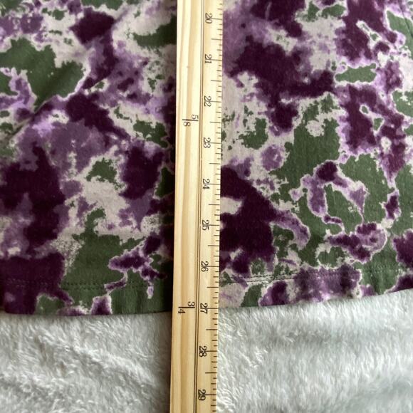LOGO by Lori Goldstein Jamie Tunic Top Women Size S  Purple‎ Camo Lagenlook - Picture 9 of 9